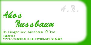 akos nussbaum business card